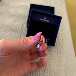 Swarovski Drop Earrings - Silver